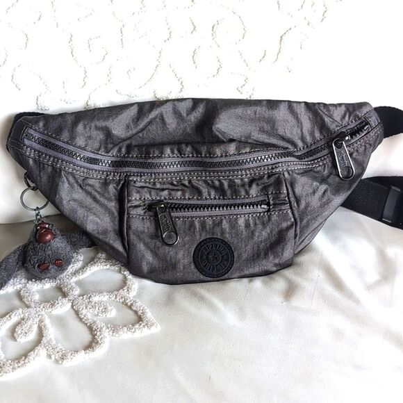 Kipling Fundy PM Waist Bag/Crossbody/Travel - Metallic Graphite Unisex - Picture 4 of 13